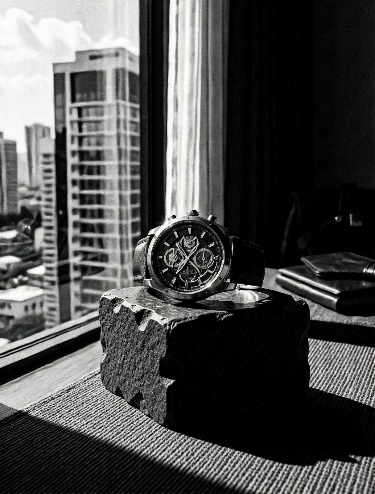 Luxury mechanical watch representing precision and time management.